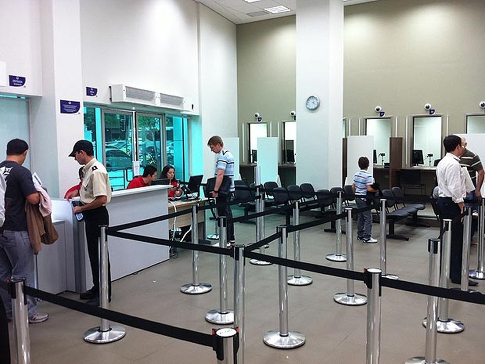  Posto para a emissão de vistos americanos, na zona sul do Rio — Foto: Rodrigo Vianna / G1