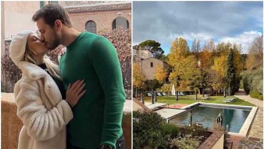 Carla Díaz se hospeda em castelo para celebrar noivado; casal abre álbum de viagem