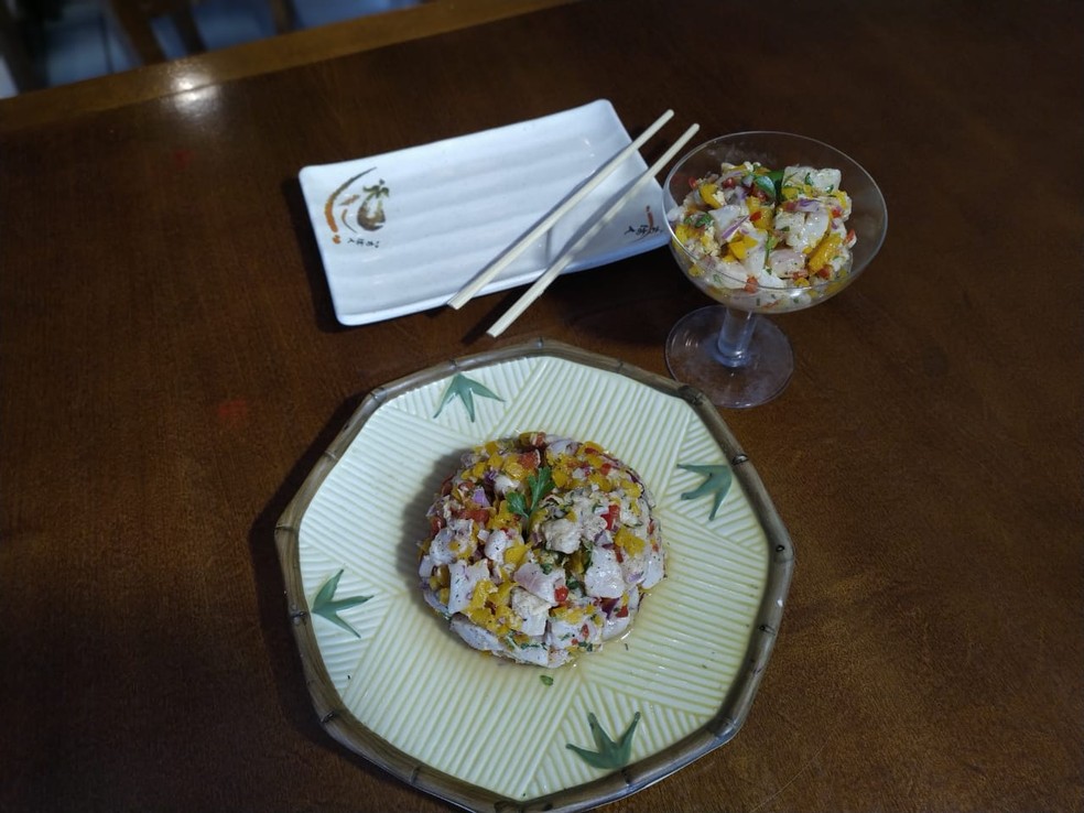 Ceviche tem sabor picante e é fácil de preparar — Foto: Bruna Bachega/TV Fronteira
