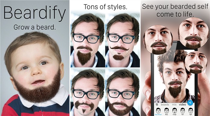 Beardify permite que usu?rios confiram o seu visual com barba e bigode (Foto: Divulga??o/Windows Phone Store)