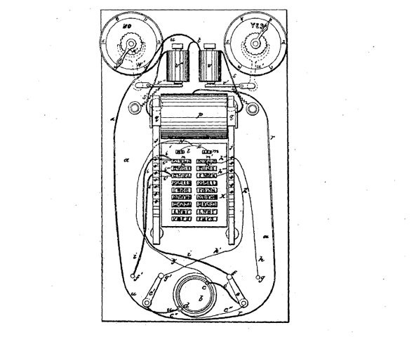 Gravador de votos eletrônico de Thomas Edison (Foto: Google Patents)