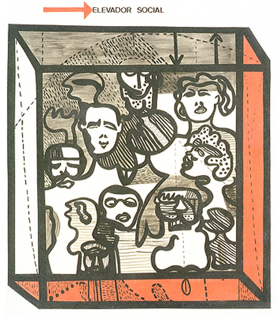 “Elevador Social” (1966) de Rubens Gerchman