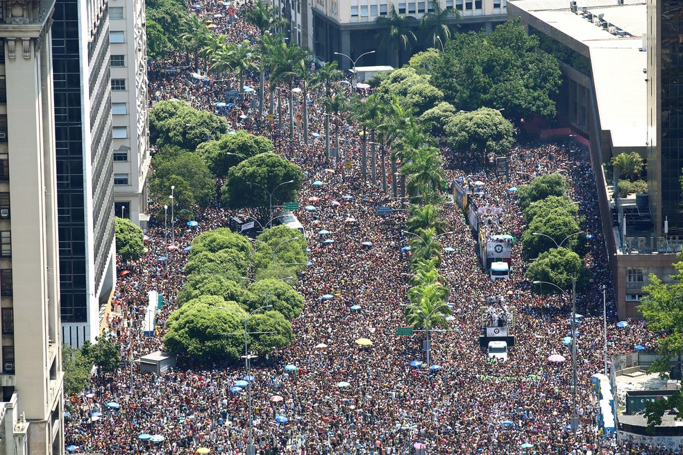 Desfile do Cordão da Bola Preta, no Centro do Rio, em 217. (Foto: Fernando Maia/RioTur)