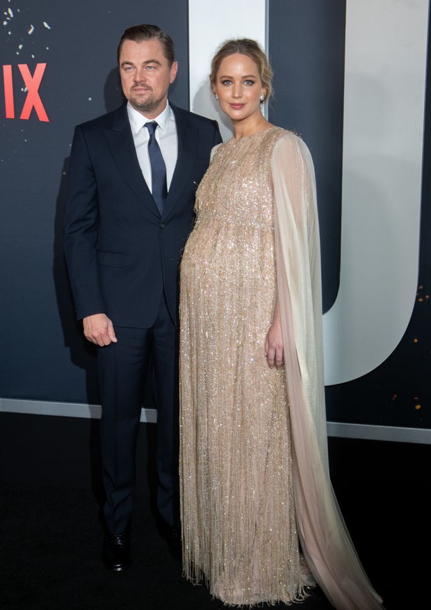 NEW YORK, NEW YORK - DECEMBER 05: Leonardo DiCaprio and Jennifer Lawrence at the World Premiere Of Netflix's "Don't Look Up" at Jazz at Lincoln Center on December 05, 2021 in New York City. (Photo by Michael Ostuni/Patrick McMullan via Getty Images) (Foto: Patrick McMullan via Getty Image)