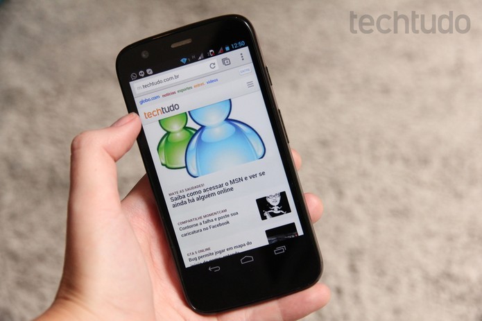 Desempenho do Moto G é melhor graças ao chip Snapdragon 400, melhor que a versão encontrada no Win (Foto: Luciana Maline/TechTudo)