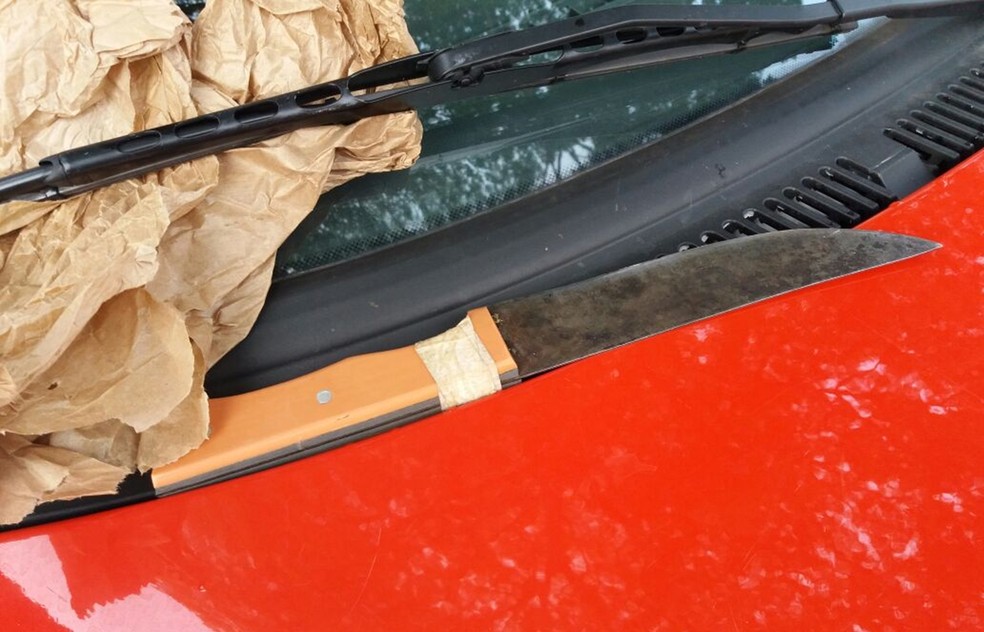 Suspeito estava armado com uma faca e invadiu escola em Angatuba (Foto: Arquivo Pessoal)
