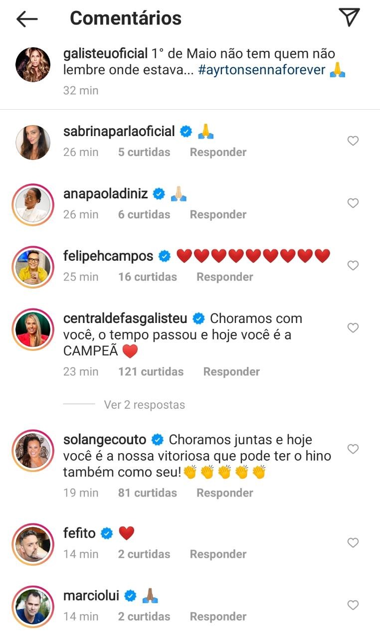 Fãs mandam mensagens de carinho para Adriane Galisteu (Foto: Reprodução: Instagram)
