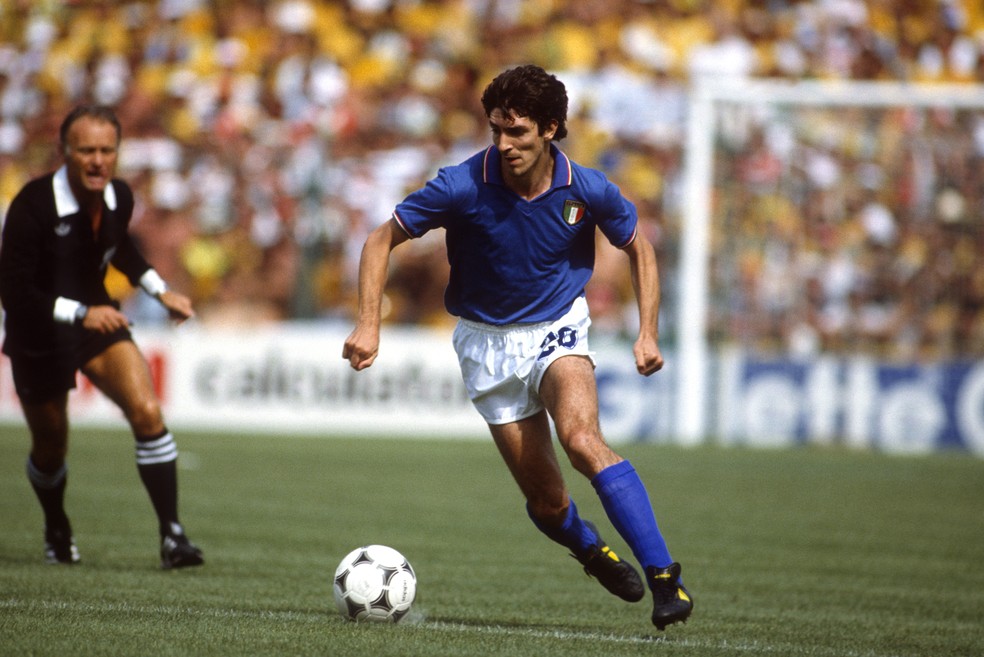 Paolo Rossi na Copa do Mundo de 1982 — Foto: Getty Images