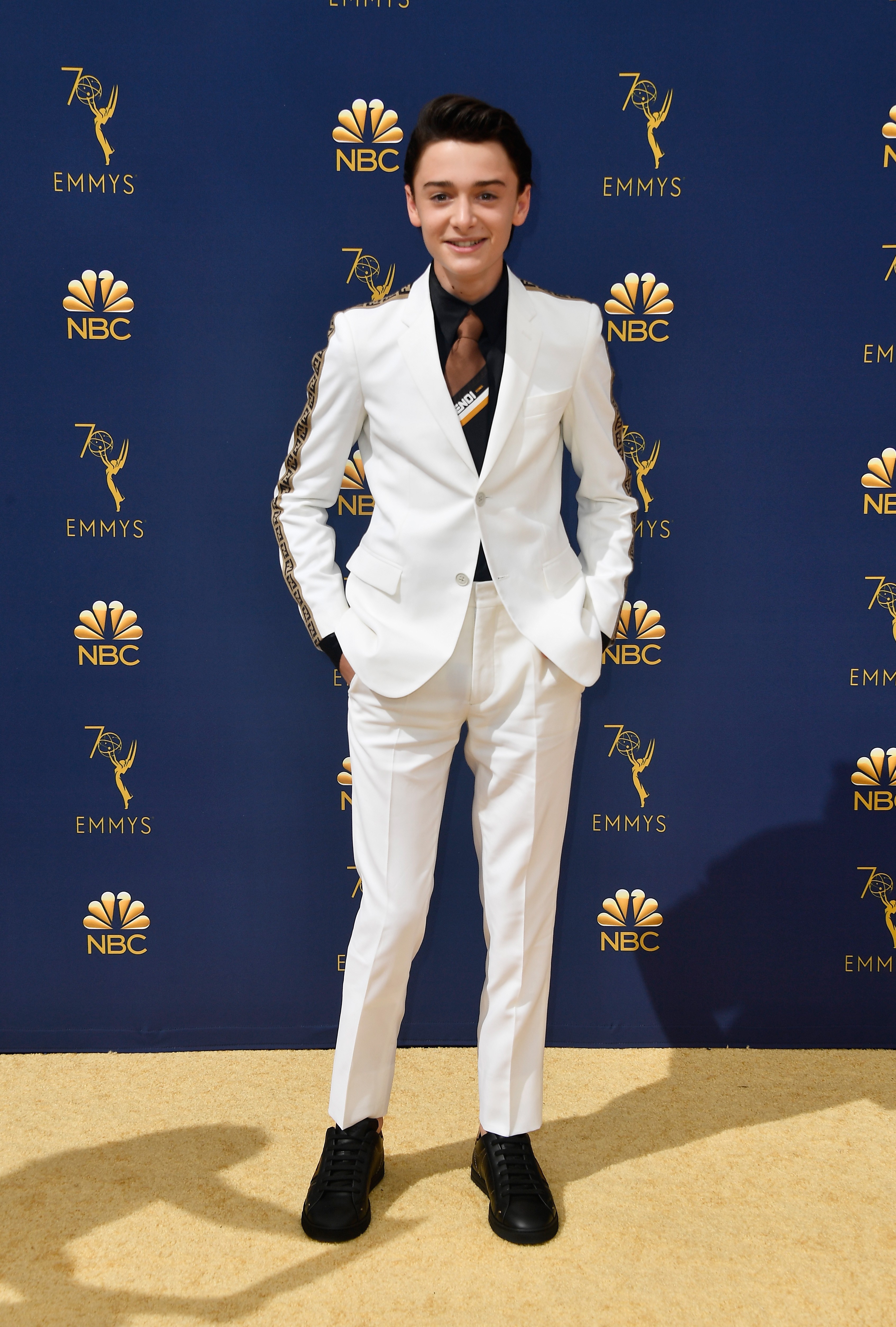 LOS ANGELES, CA - SEPTEMBER 17:  Noah Schnapp attends the 70th Emmy Awards at Microsoft Theater on September 17, 2018 in Los Angeles, California.  (Photo by Frazer Harrison/Getty Images) (Foto: Getty Images)