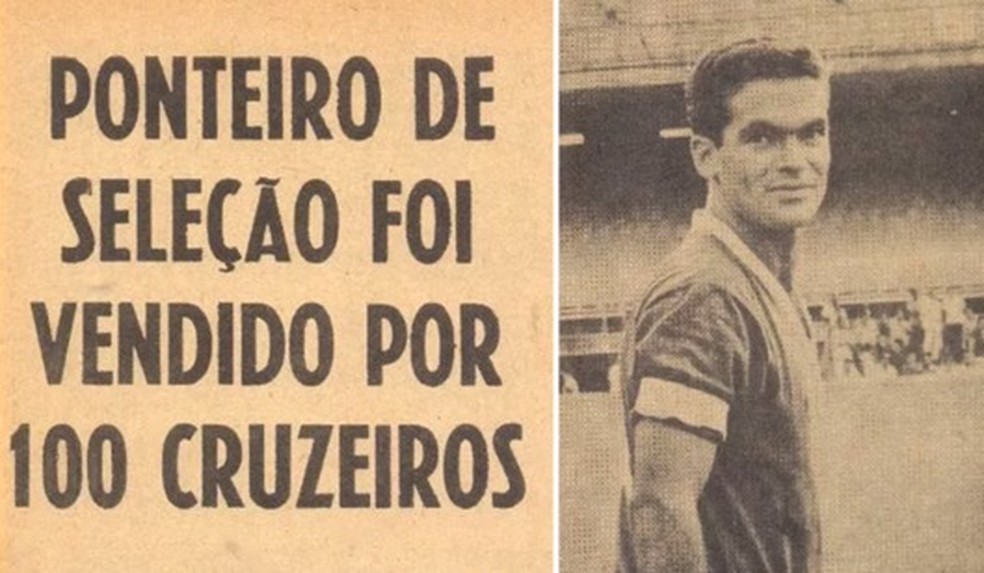 Rinaldo vendido do Náutico para o Palmeiras por 100 cruzeiros — Foto: Reprodução / Revista do Esporte número 276 – 20 de junho de 1964