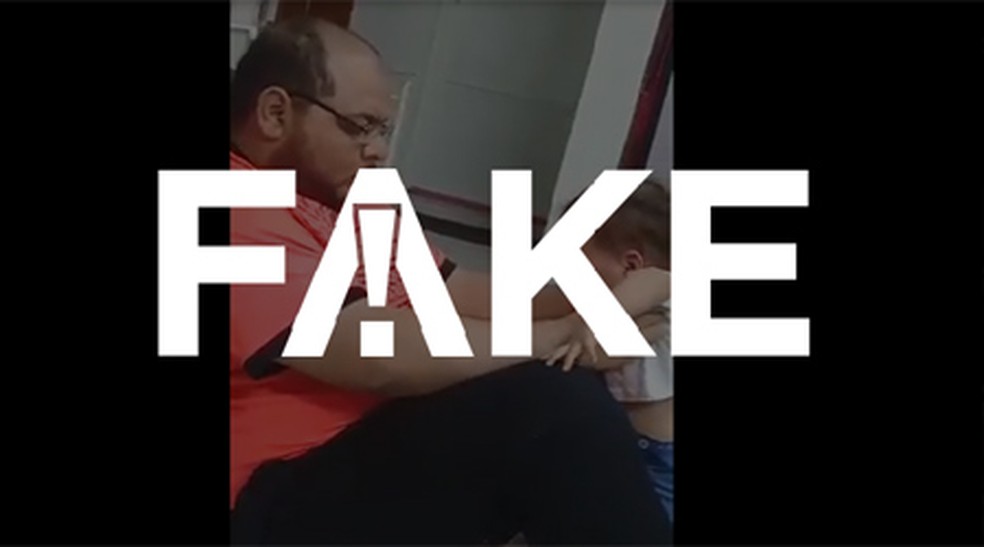 É #FAKE que vídeo de homem espancando bebê foi gravado no Brasil  — Foto: Reprodução