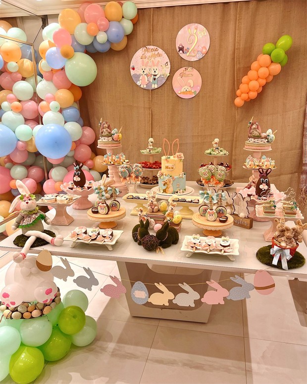 Vivian Amorim celebra mesversário de Malu com festa inspirada em Páscoa (Foto: Reprodução / Instagram)