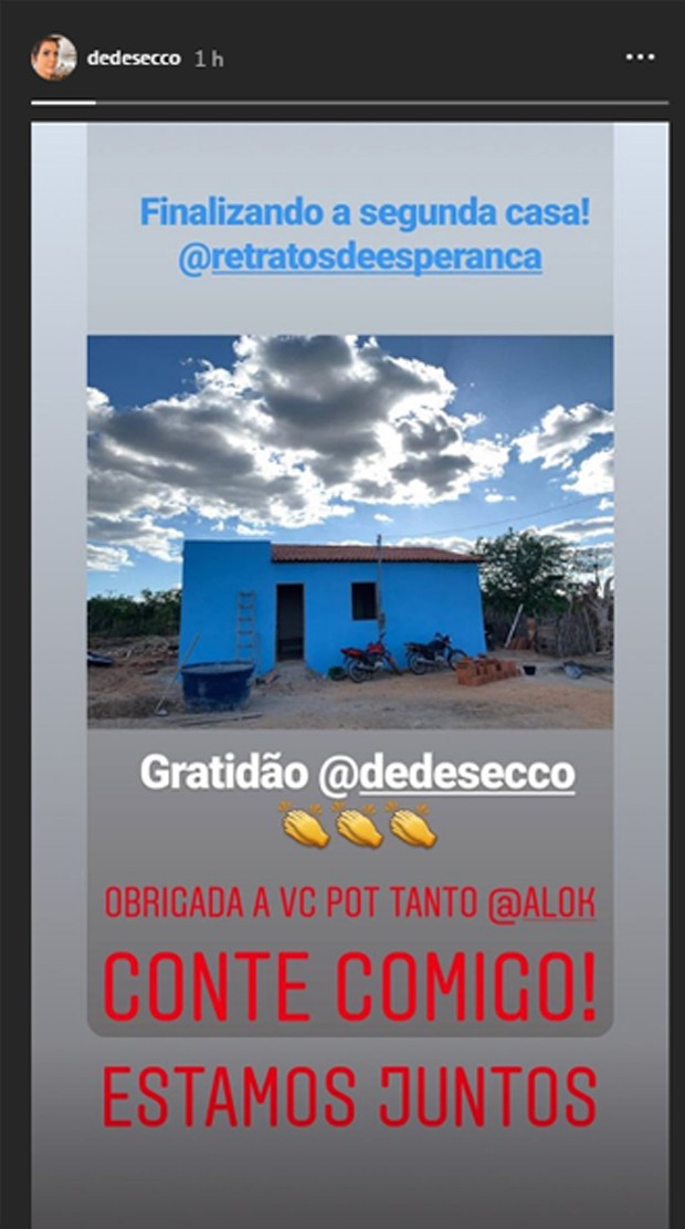 Publicação de Deborah Secco e Alok (Foto: Reprodução/Instagram)