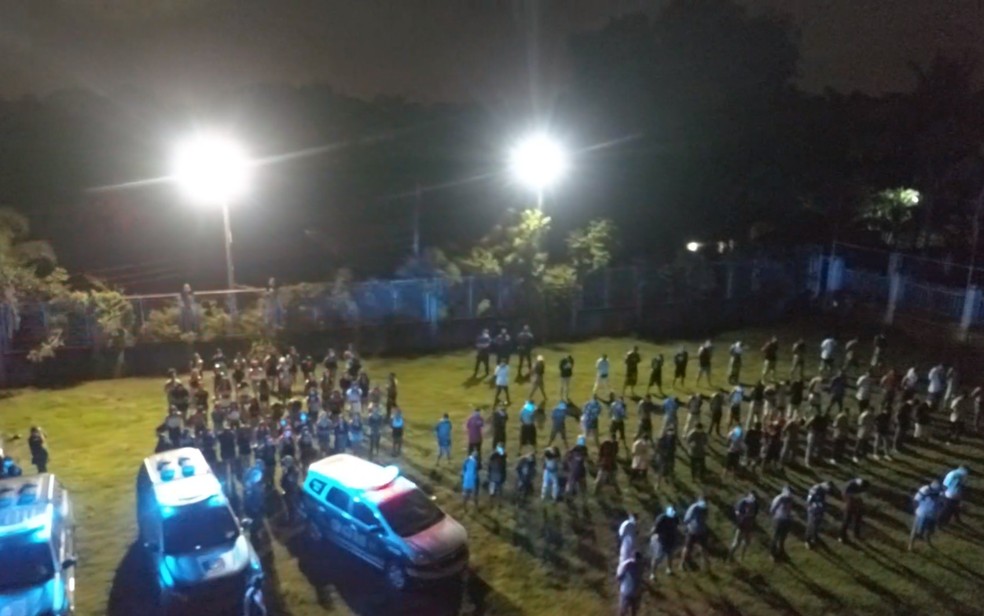 Guarda Civil encerra festa com 90 pessoas em Goiânia — Foto: Reprodução/Guarda Civil
