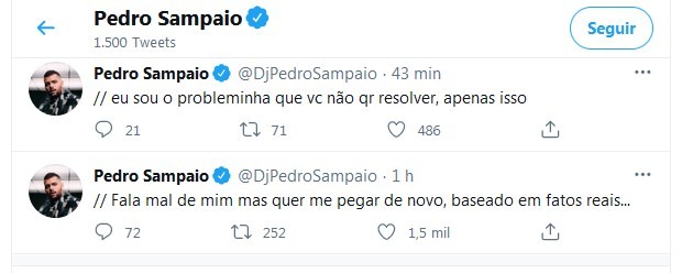 Pedro Sampaio e Gkay trocam indiretas na web (Foto: Reprodução/Twitter)