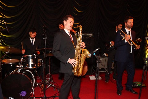 A banda de jazz que animou o coquetel antes da premiação