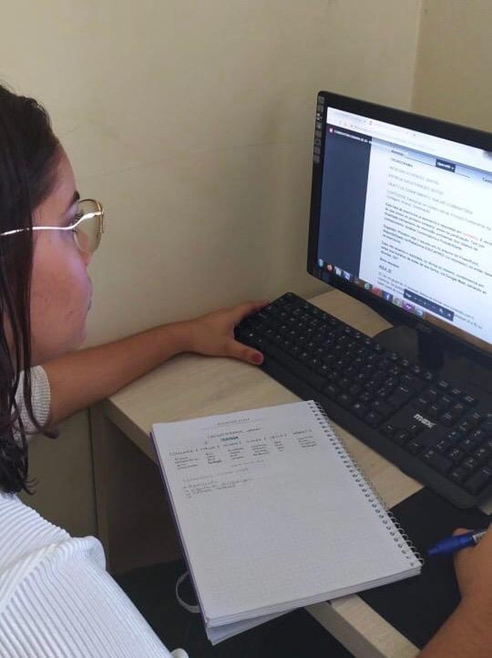 Ana Clara está no último ano do ensino médio e prefere aulas presenciais, mas tem medo de a doença se espalhar — Foto: Ana Clara/Arquivo Pessoal