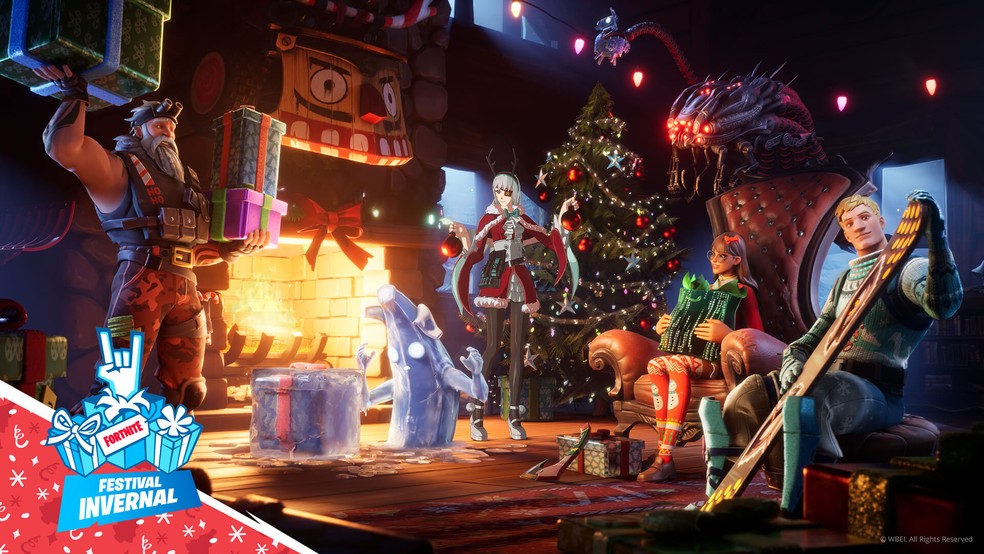 Fortnite distribui presentes de Natal no chalé invernal; veja como escolher  | Esports | TechTudo