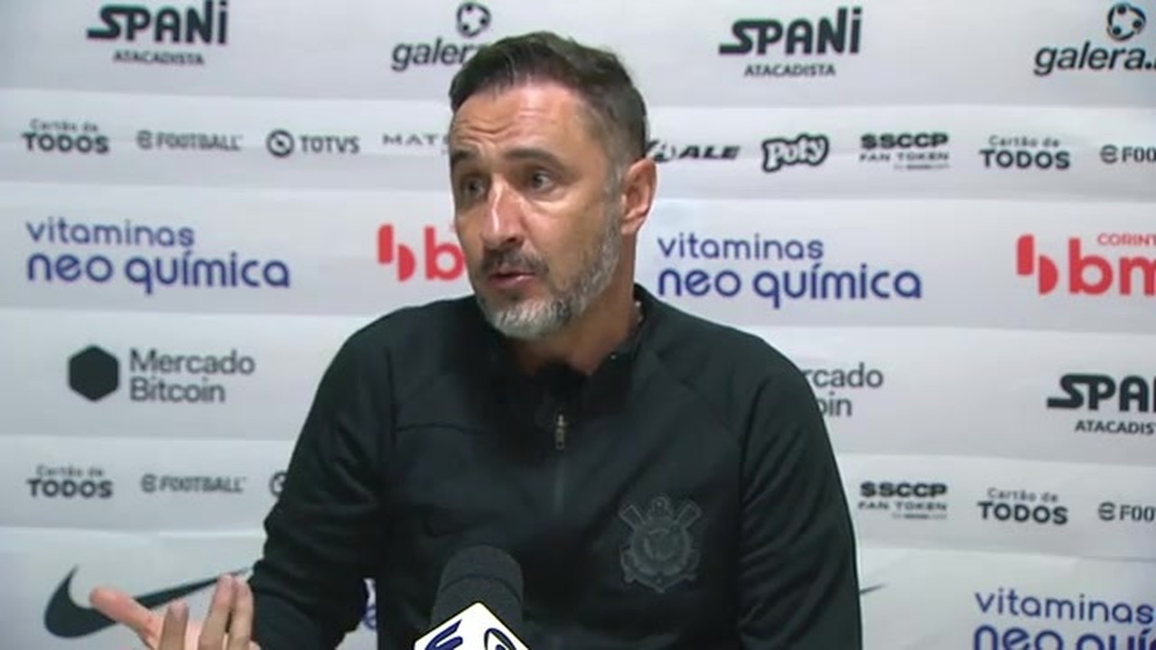 Veja a entrevista do técnico Vítor Pereira, do Corinthians, após o empate com o Goiás