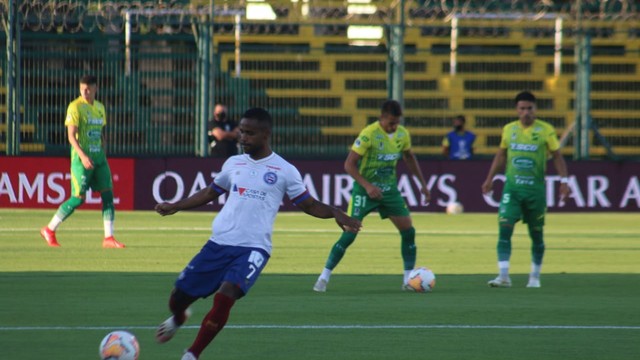 Élber no jogo entre Bahia e Defensa y Justicia