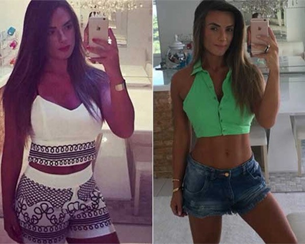 Nicole antes (à esquerda) e depois da dieta (Foto: Reprodução/ Instagram)