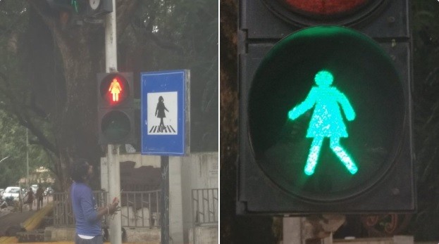 Mumbai instala figuras femininas nos semáforos para promover a igualdade de gênero (Foto: reprodução/instagram)