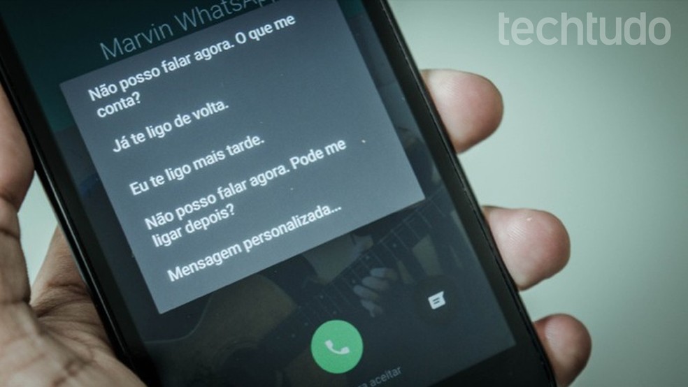 Tutorial mostra como enviar mensagens automáticas ao receber uma ligação no WhatsApp para Android (Foto: Marvin Costa/TechTudo)