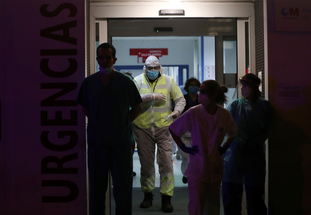 Imagem do hospital La Princesa em Madri, no dia 25 de março de 2020 — Foto: Susana Vera/Reuters