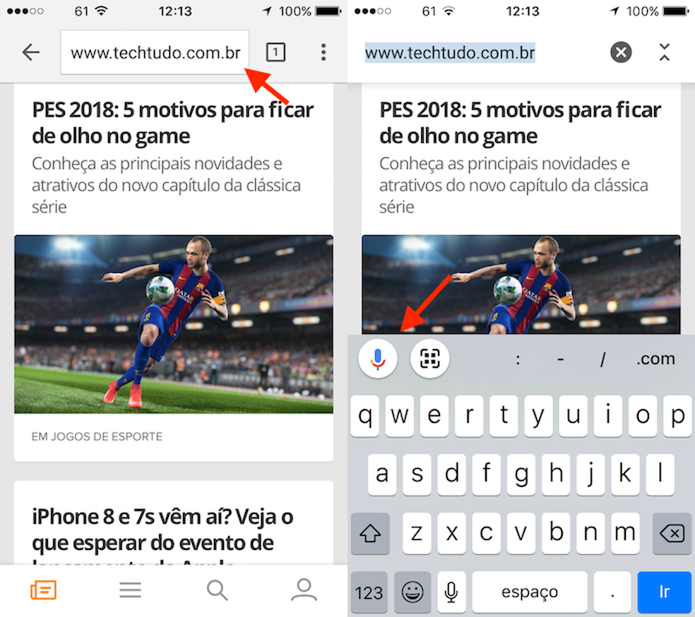 Como usar a pesquisa por voz do Google Chrome para iPhone | Navegadores |  TechTudo