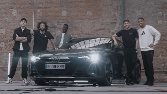 Vídeo: Audi chama jogadores do Real Madrid para criar música com carro elétrico de 530 cv