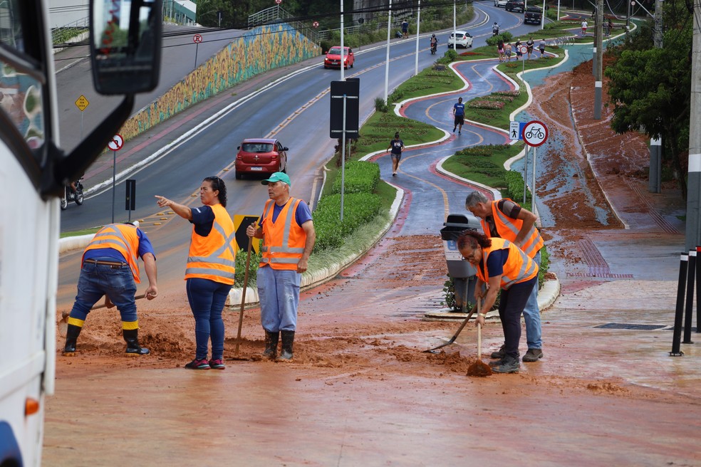 Rua torta, um dos pontos turísticos da cidade, também foi afetada  — Foto: Prefeitura de Balneário Camboriú/ Divulgação 