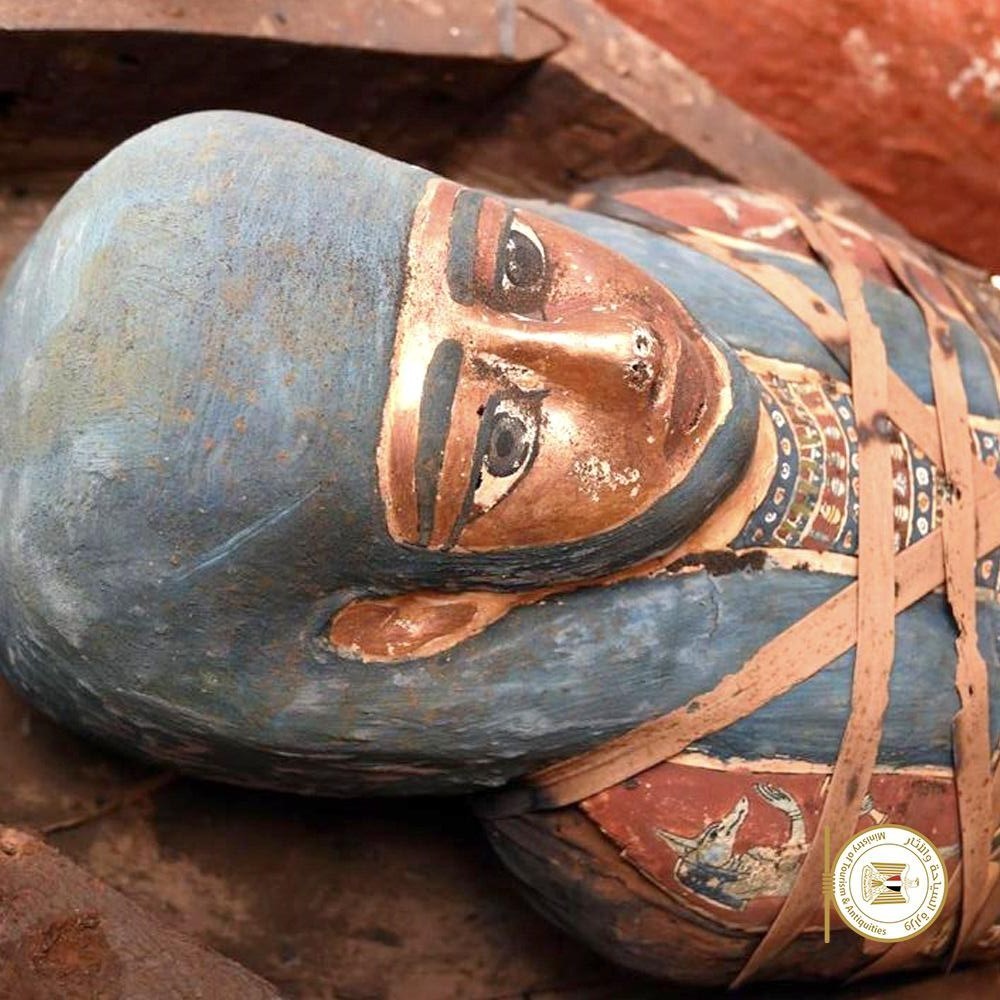 80 sarcófagos são encontradas na necrópole de Saqqara, no Egito (Foto: Ministry of Tourism and Antiquities وزارة السياحة والآثار)