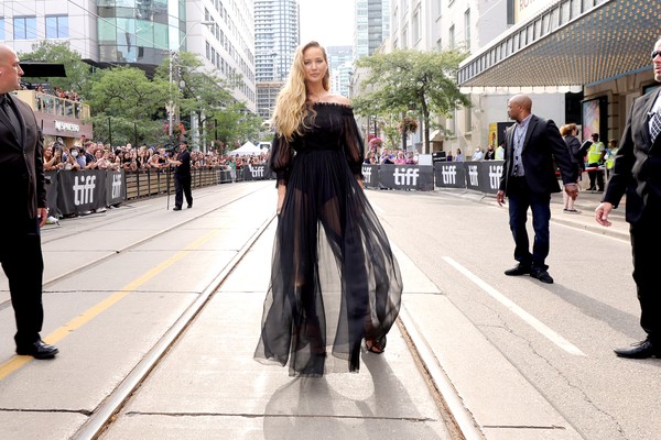 A atriz Jennifer Lawrence no evento de lançamento do drama Causeway (2022), no Toronto International Film Festival 2022 (Foto: Getty Images)