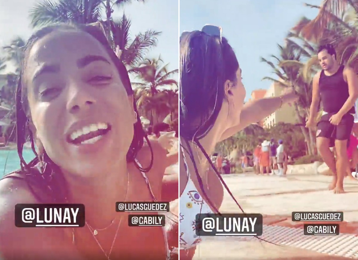 Anitta está curtindo dias ensolarados no Caribe com Gabily e Lucas Guedez (Foto: Reprodução / Instagram)