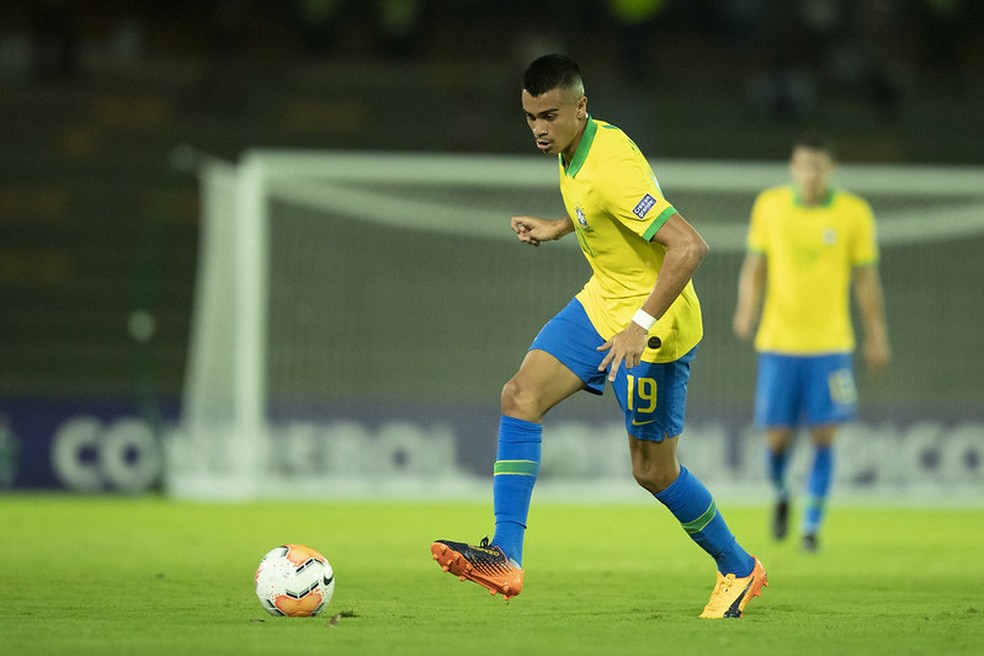 Reinier jogou 20 minutos na estreia do Brasil no Pré-Olímpico — Foto: Lucas Figueiredo / CBF