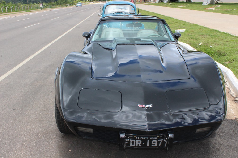 Corvette também estava entre os modelos — Foto: Cássia Firmino/ G1 