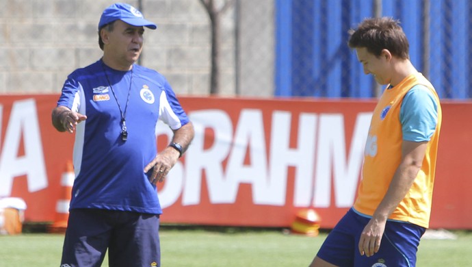 Marcelo Oliveira; Dagoberto; Cruzeiro; Toca da Raposa II; treino (Foto: Washington Alves / Vipcomm)