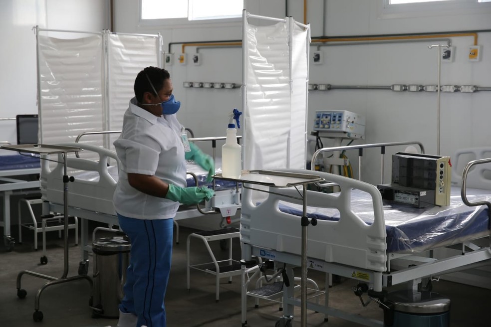 Unidade emergencial terá oito leitos para atender pacientes em estado grave de Covid-19 — Foto: Helene Santos/SVM