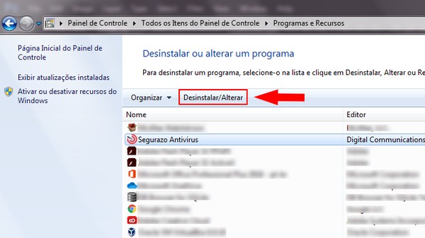 Como desinstalar o Segurazo Antivírus | Remoção de software ...