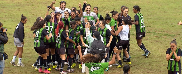 Time feminino do América-MG é campeão mineiro (Foto: Reprodução / TV Globo Minas)