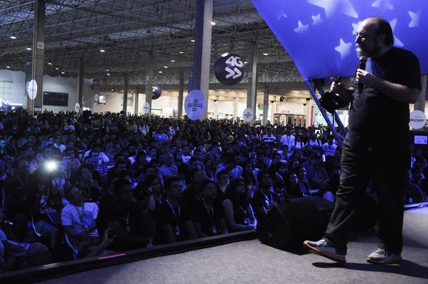 Miguel Nicolelis durante sua palestra na Campus Party 2015, em São Paulo (Foto: Evilyn Guedes / goo.gl/ONsLKV)