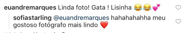 André Marques elogia a namorada, Sofia Starling (Foto: Reprodução/Instagram)