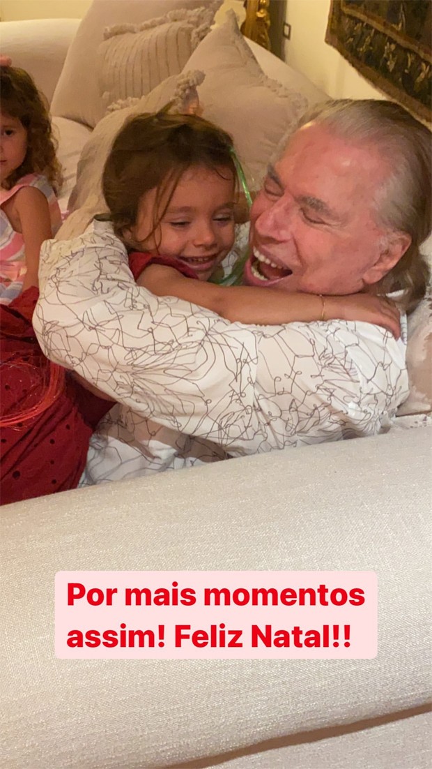 Silvio Santos e a neta, Jane, filha do meio de Patrícia Abravanel  (Foto: Reprodução / Instagram )