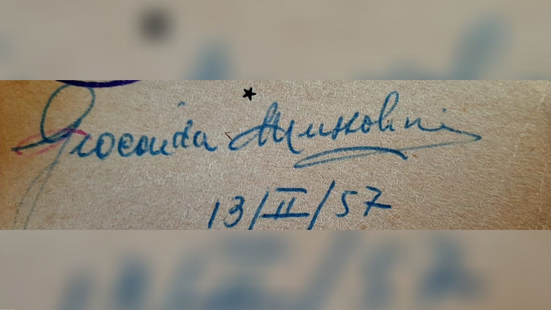 Assinatura de Gioconda Mussolini (Foto: Andrea Ciacchi )