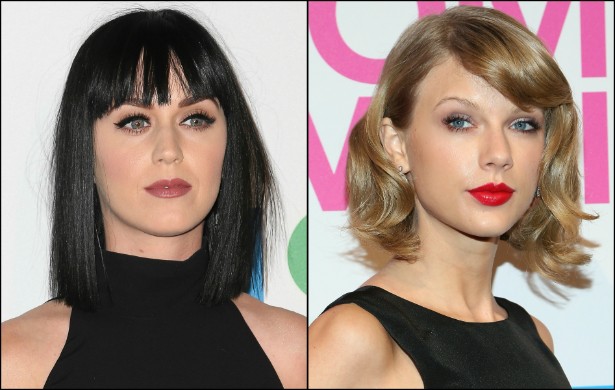 KATY PERRY versus TAYLOR SWIFT — As duas ex-namoradas do cantor John Mayer começaram a se estranhar publicamente em setembro. Primeiro, sem dar nome aos bois, Taylor confirmou que sua música 'Bad Blood' (