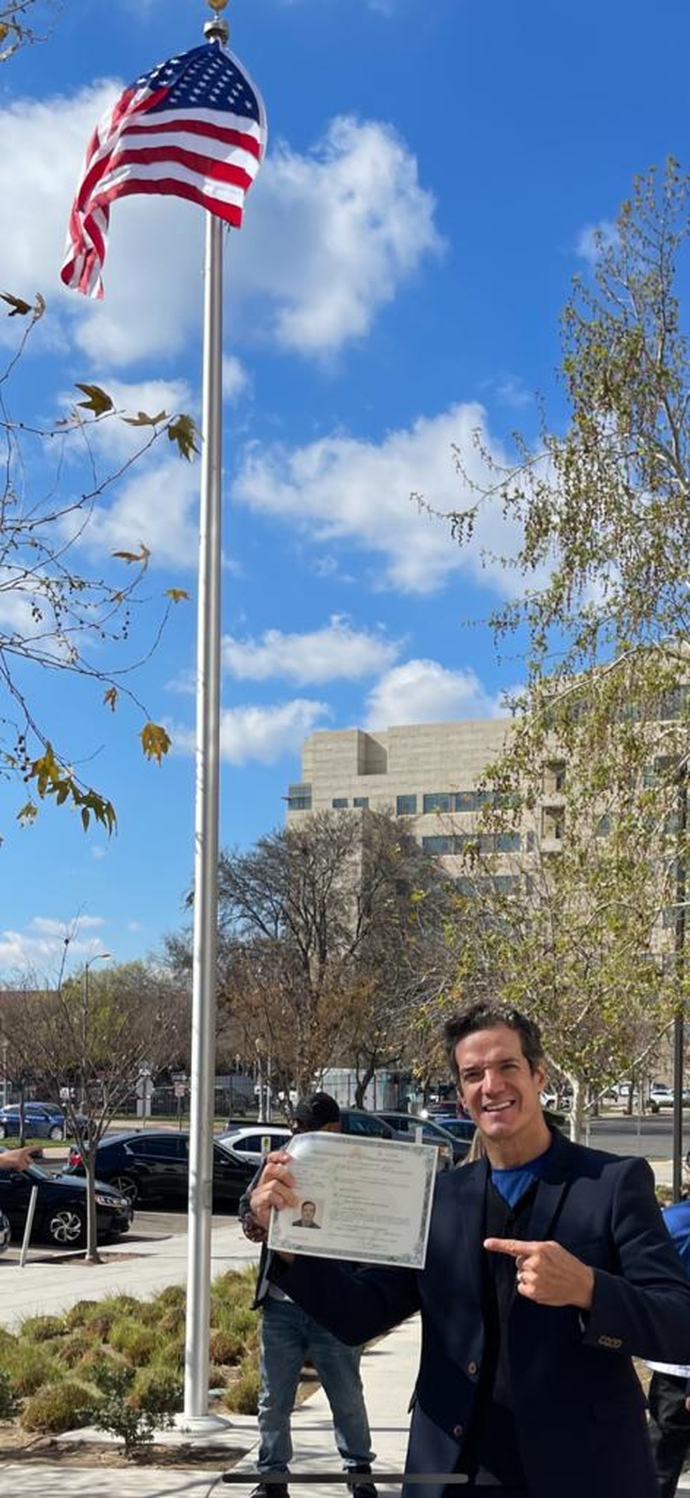 Carlos Machado vibra com cidadania americana  — Foto: Arquivo pessoal