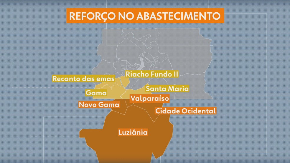Cidades abastecidas pelo sistema Corumbá IV — Foto: TV Globo/Reprodução