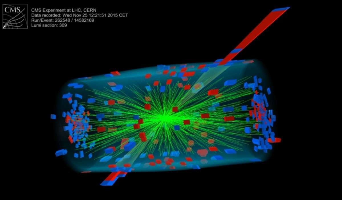 Imagem da segunda colisão (Foto: LHC)