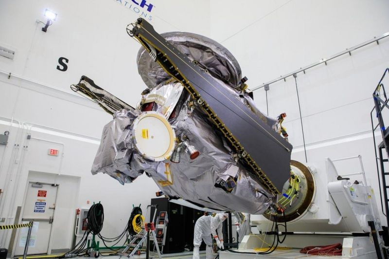 A espaçonave Lucy pesa 1,5 tonelada e tem financiamento inicial para 12 anos (Foto: Nasa/Glenn Benson via BBC News )