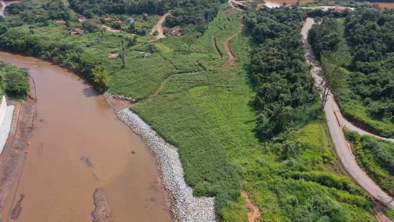 Vista aérea da barragem de Brumadinho, em Minas Gerais (Foto: Vale/Divulgação)